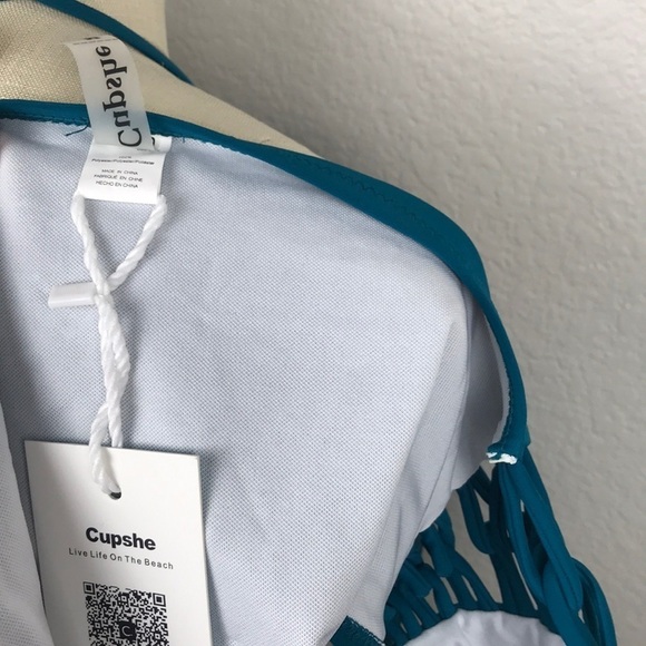 Teal strappy full bikini set - Picture 5 of 8